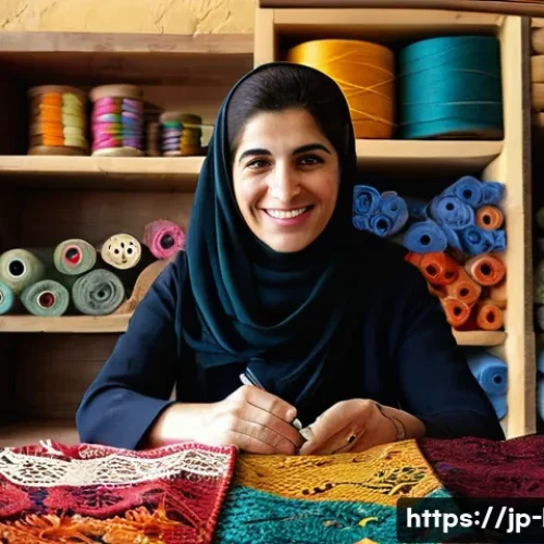 레바논 기념품으로 인기 있는 아이템 - **A Lebanese artisan meticulously crafting.**
    A serene, mid-20s Lebanese woman, with dark, neatl...