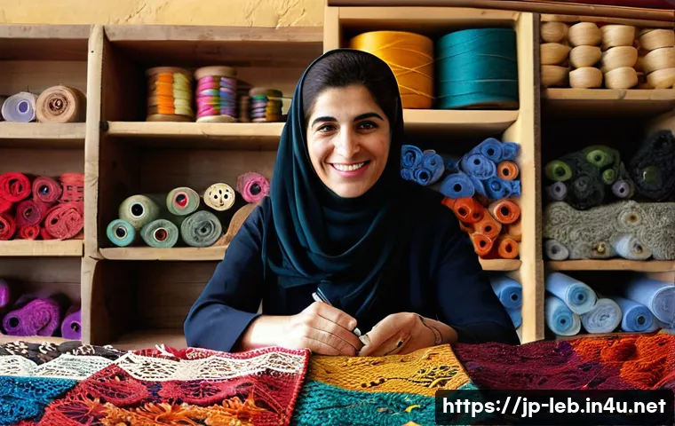 레바논 기념품으로 인기 있는 아이템 - **A Lebanese artisan meticulously crafting.**
    A serene, mid-20s Lebanese woman, with dark, neatl...